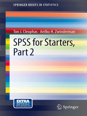 cover image of SPSS for Starters, Part 2